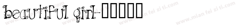 beautiful girl字体转换